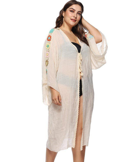 Crochet Flower Cover Up-swimwear-Des Mess