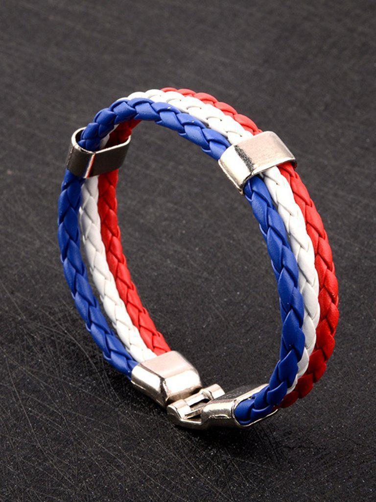 Color Block Weave Bracelet--Des Mess