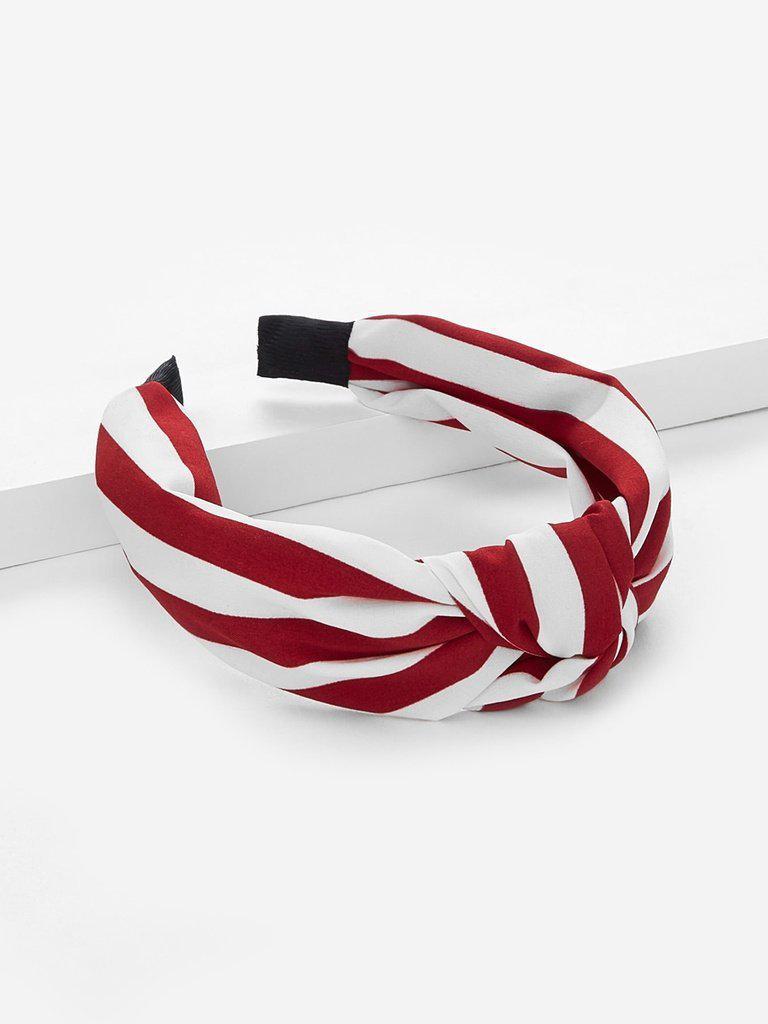 Striped Knot Headband-hair-Des Mess