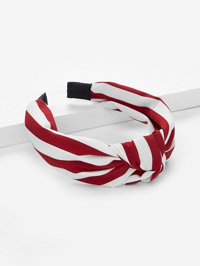 Striped Knot Headband-hair-Des Mess