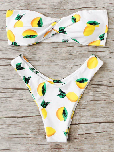 High Leg Twist Bikini Set-swimwear-Des Mess