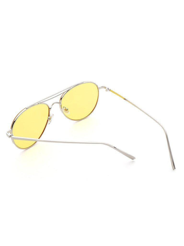 Contrast Top Bar Aviator Sunglasses-accessories-Des Mess