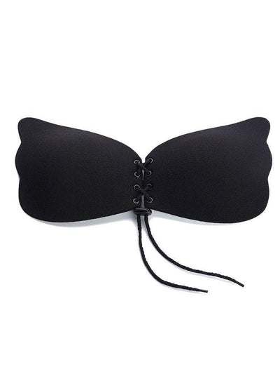 Seamless Lace Up Push Up Self Adhesive Bra-lingerie-Des Mess