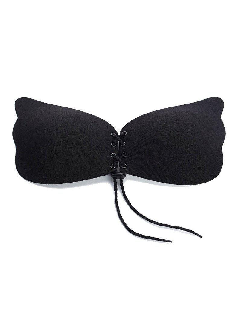 Seamless Lace Up Push Up Self Adhesive Bra-lingerie-Des Mess