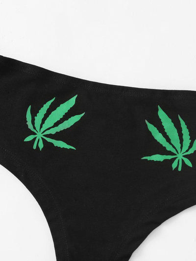 Leaf Print Panty-lingerie-Des Mess