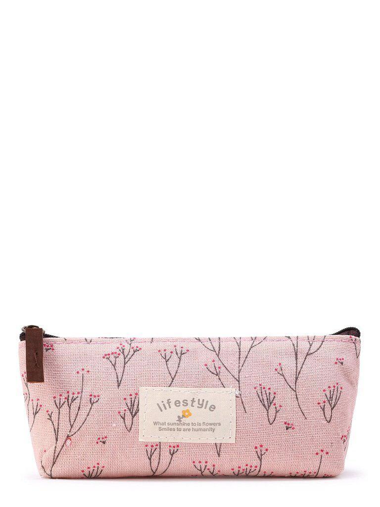 Plant Print Accessory Case-makeup-Des Mess
