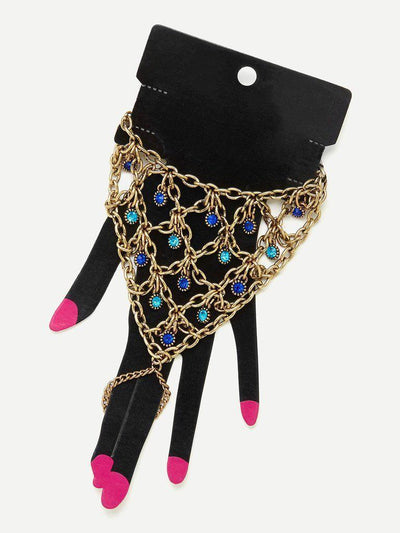 Finger Linked Statement Chain Bracelet--Des Mess