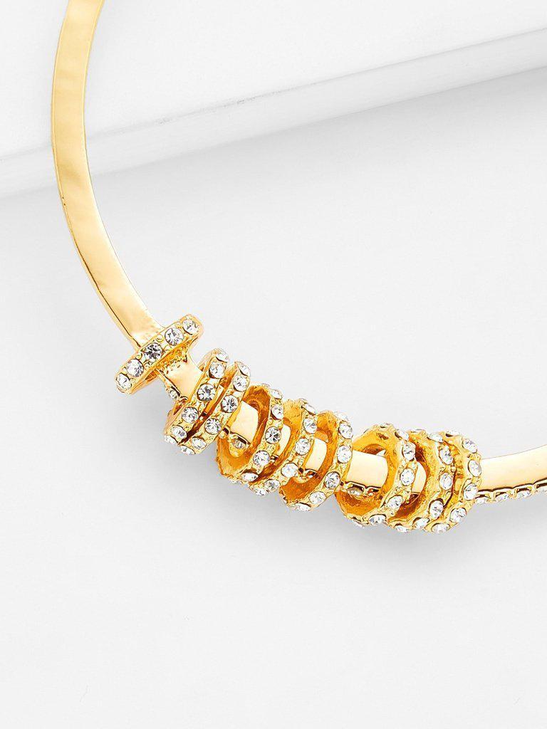 Mini Ring Decorated Cuff Bracelet--Des Mess