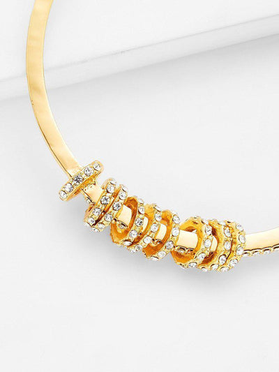 Mini Ring Decorated Cuff Bracelet--Des Mess