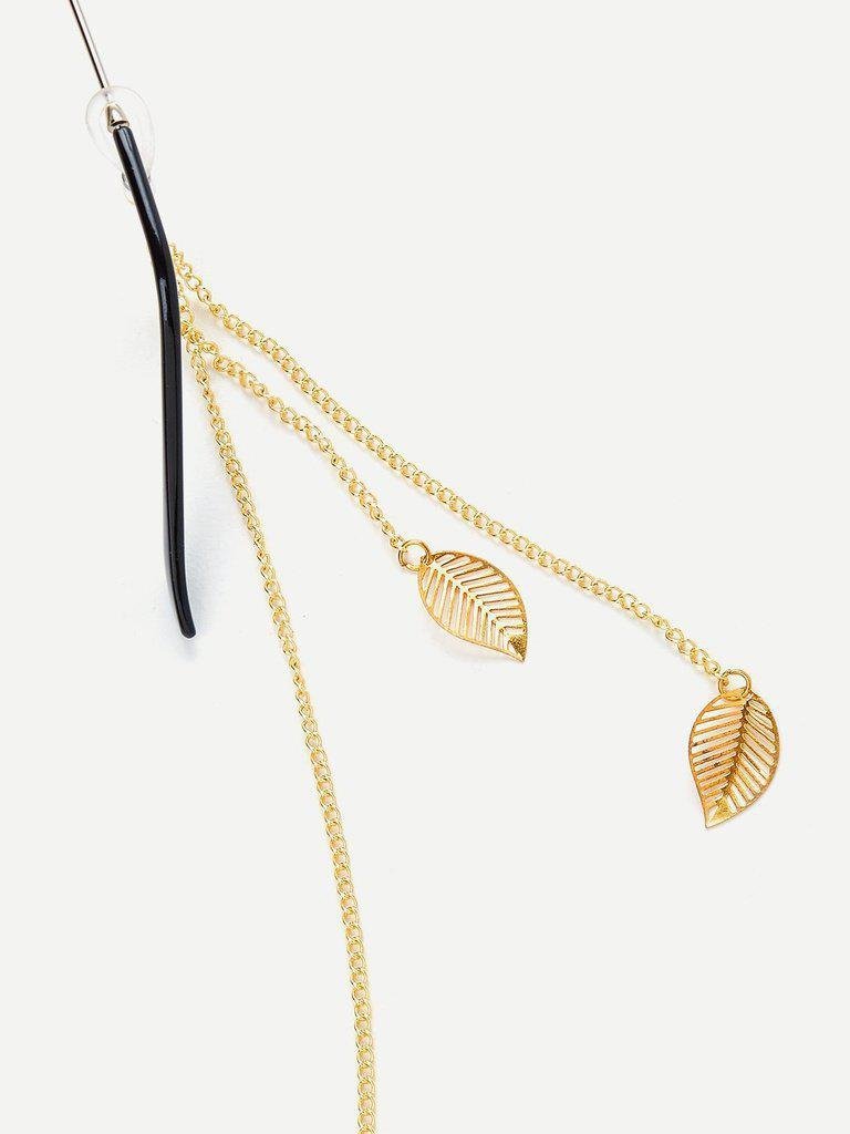 Metal Leaf Glasses Chain-accessories-Des Mess