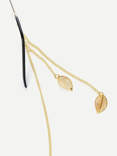 Metal Leaf Glasses Chain-accessories-Des Mess