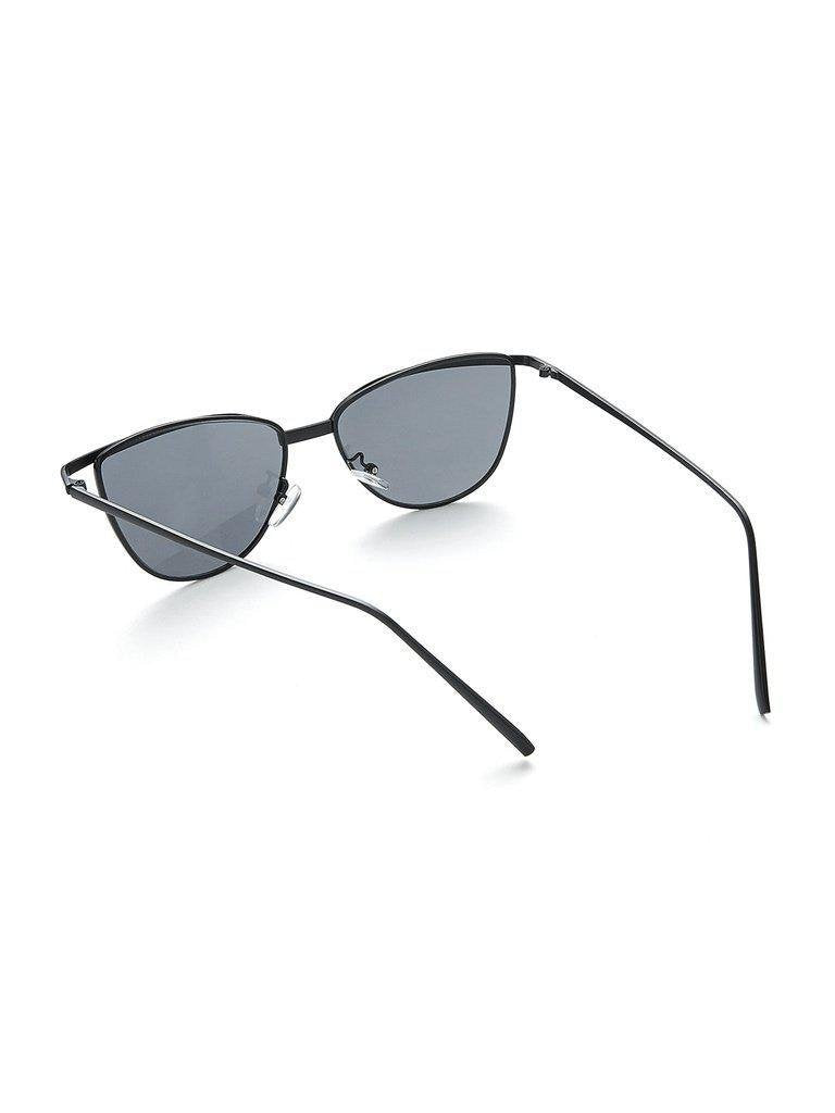 Flat Lens Metal Frame Sunglasses-accessories-Des Mess