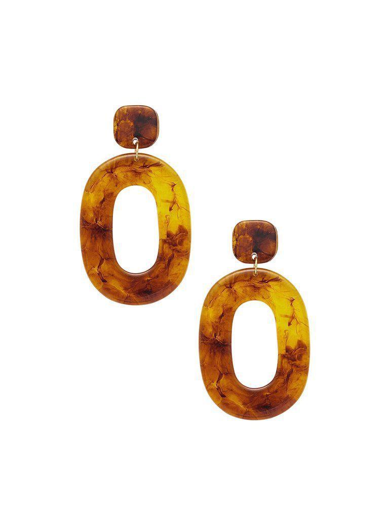 Stone Design Drop Earrings-jewelry-Des Mess