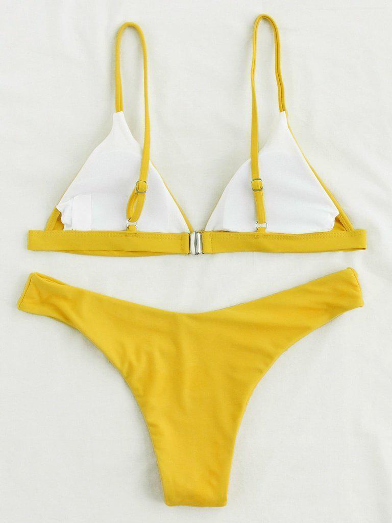 Triangle High Leg Bikini Set-swimwear-Des Mess