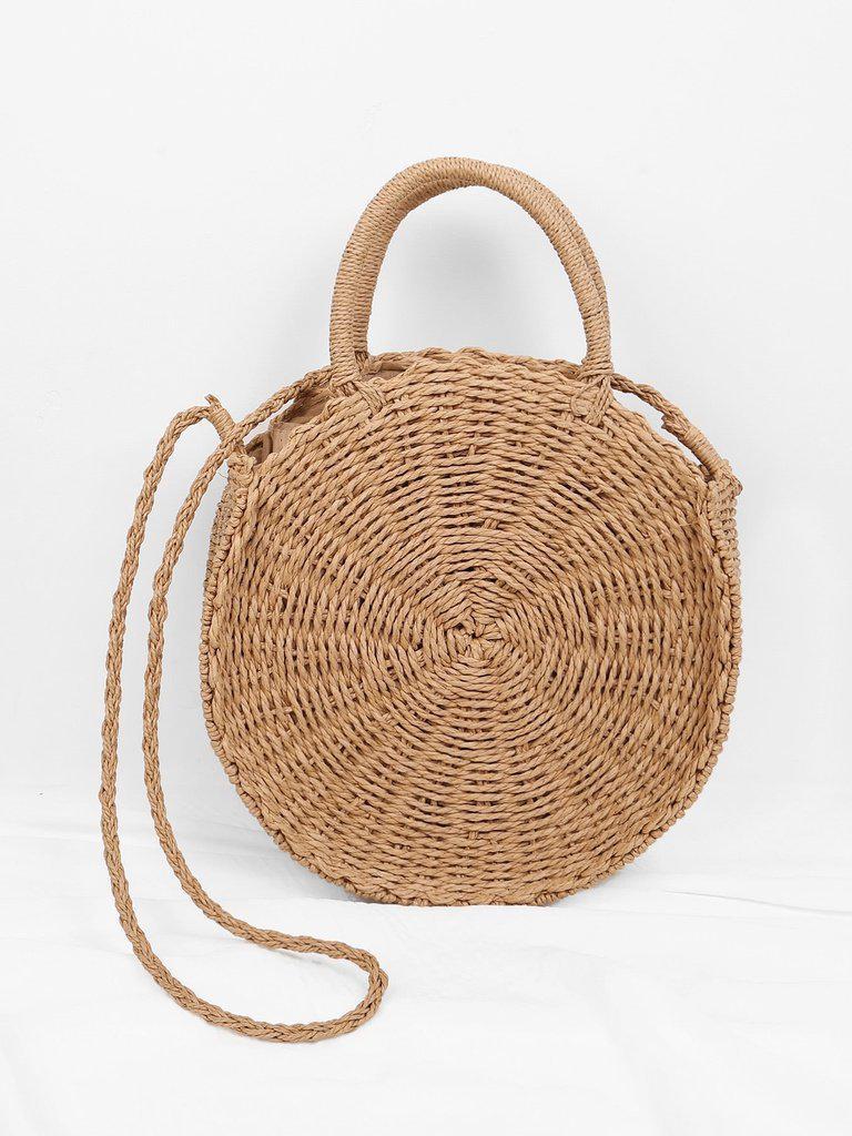 Round Straw Tote Bag-accessories-Des Mess