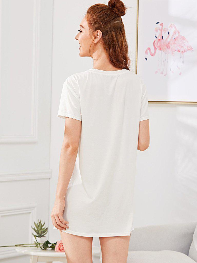 Lingerie Set Print Night Dress-loungewear-Des Mess