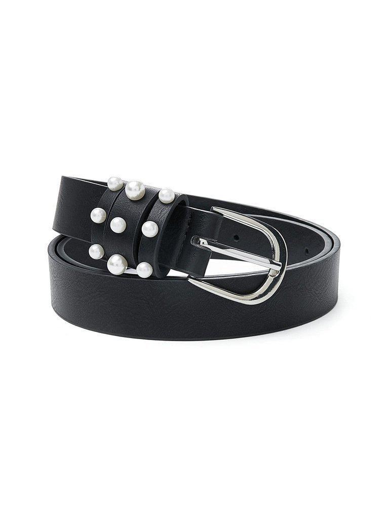 Faux Pearl Detail Belt-accessories-Des Mess