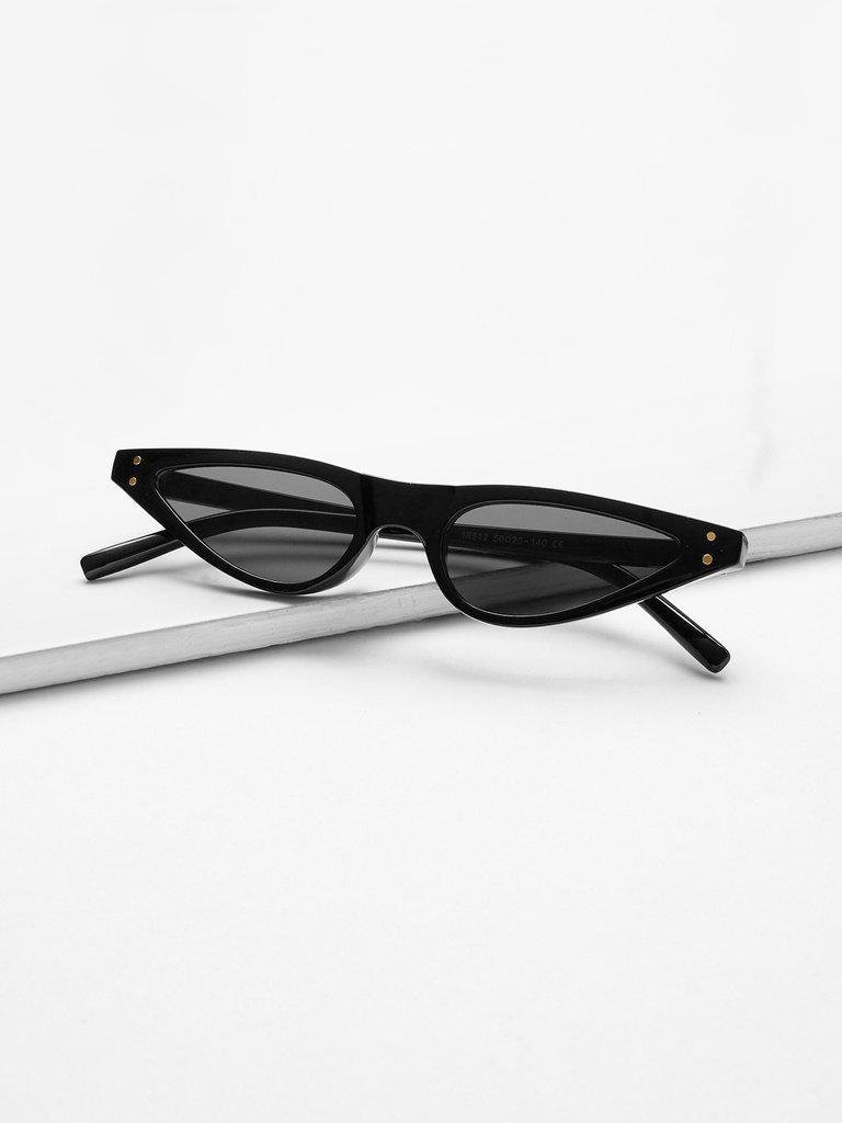 Cat Eye Flat Lens Sunglasses-accessories-Des Mess