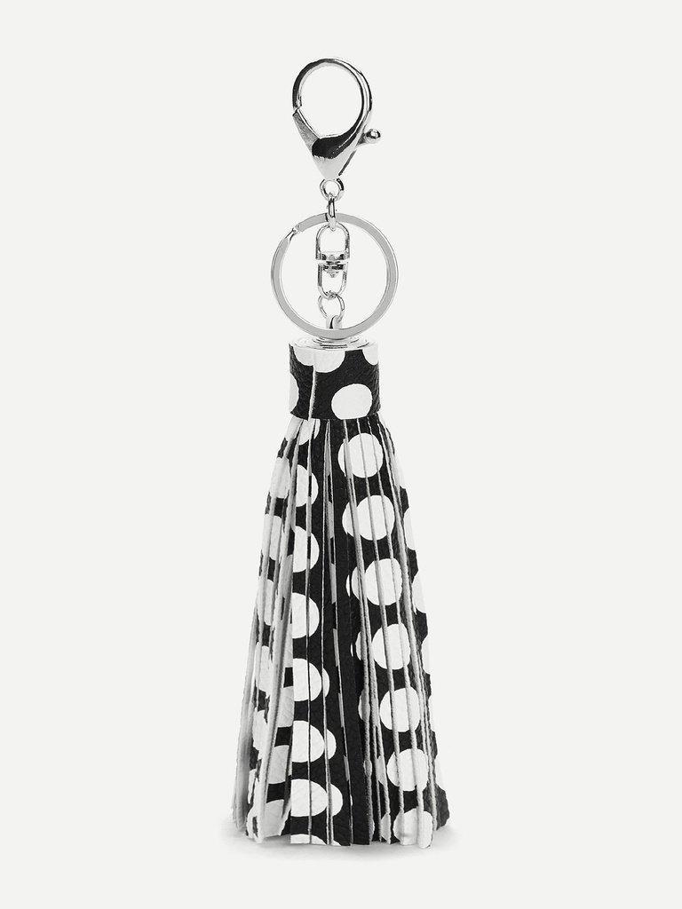 Polka Dot Tassel Keychain-others-Des Mess