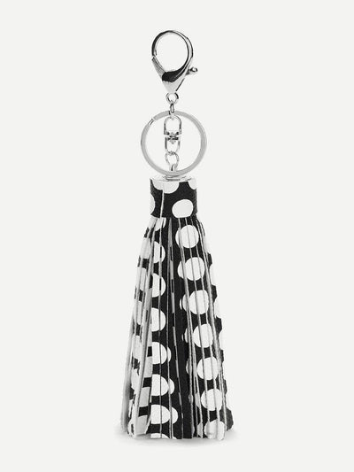 Polka Dot Tassel Keychain-others-Des Mess