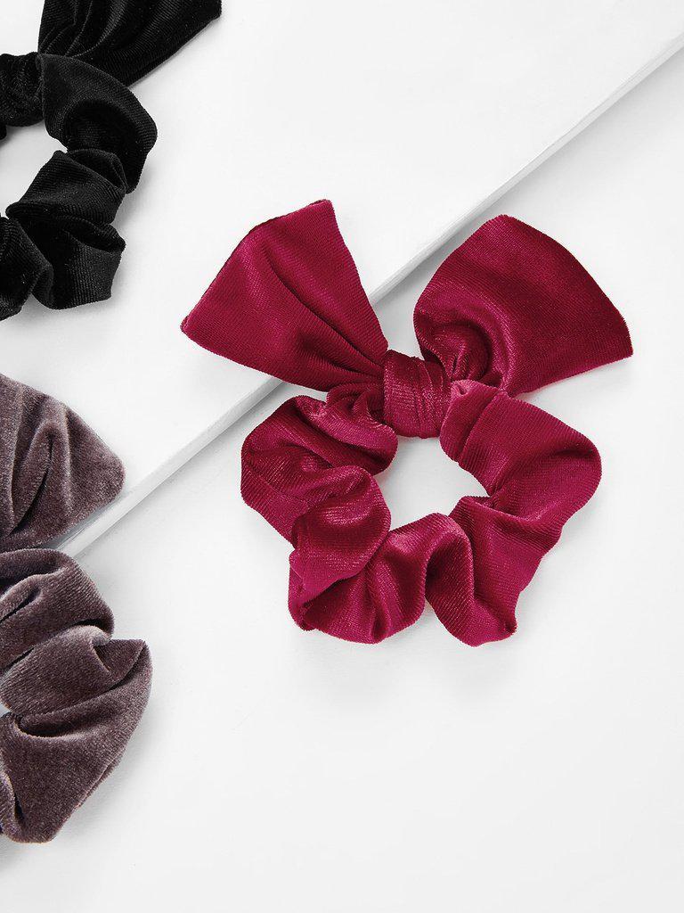 Velvet Knot Hair Tie 3pcs-hair-Des Mess