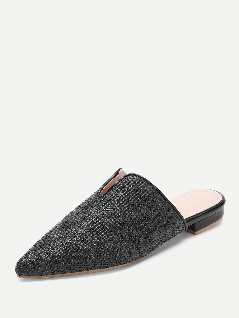 Pointed Toe Woven Flats-shoes-Des Mess