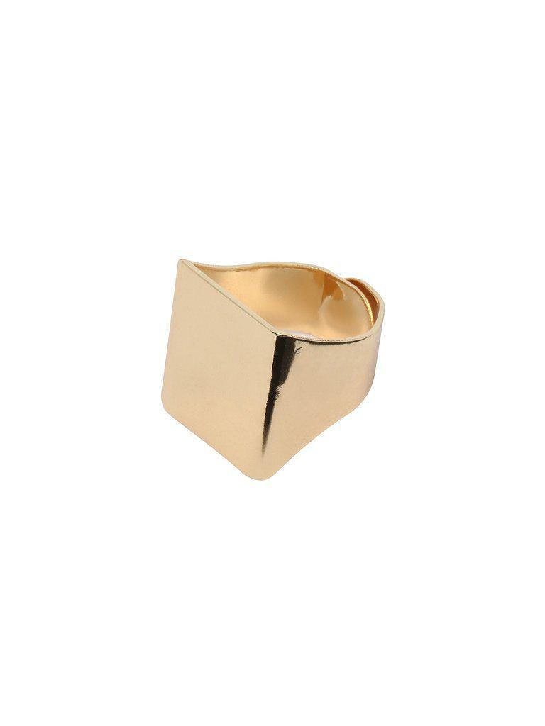 Gold Punk Square Ring-jewelry-Des Mess