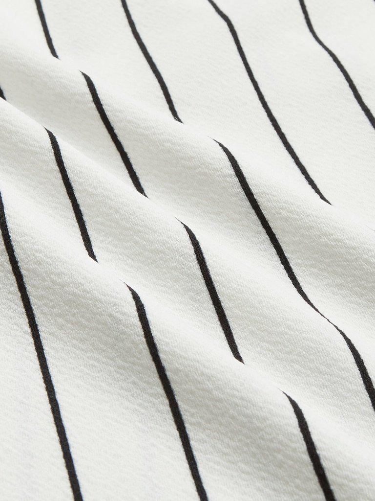 Elastic Waist Pinstripe Cigarette Pants-bottom-Des Mess