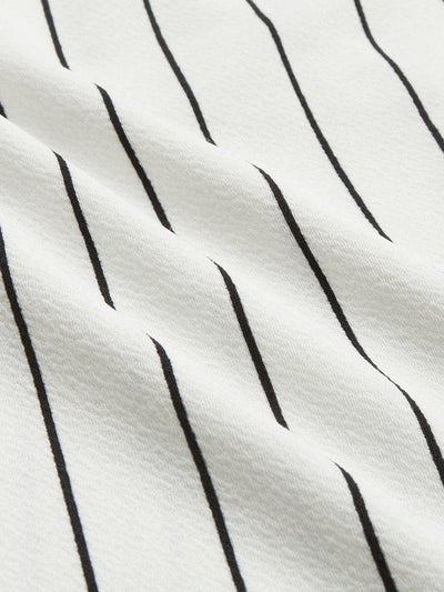 Elastic Waist Pinstripe Cigarette Pants-bottom-Des Mess