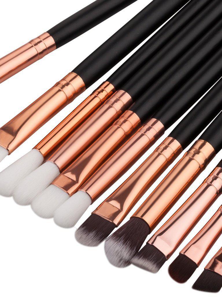 Black And Gold Eyeshadow Brush 12PCS--Des Mess
