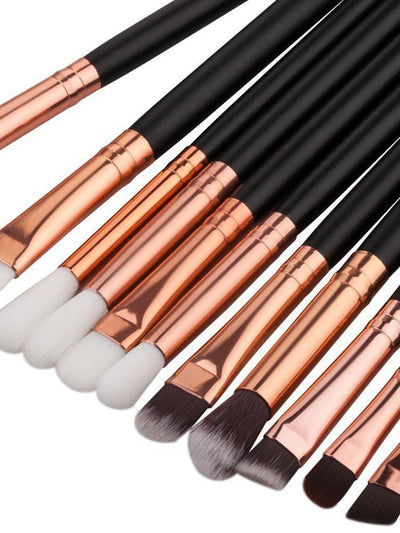 Black And Gold Eyeshadow Brush 12PCS--Des Mess