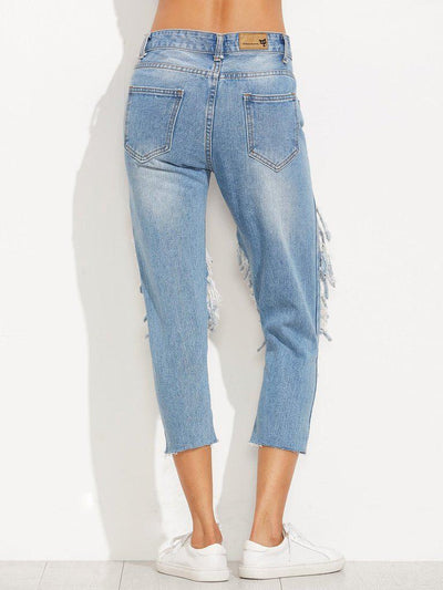 Extreme Distressed Knees Jeans-bottom-Des Mess