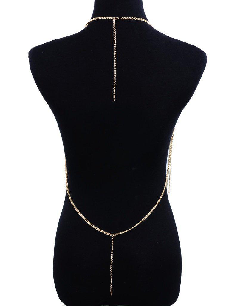 Chain Tassel Bralet Body Harness-jewelry-Des Mess