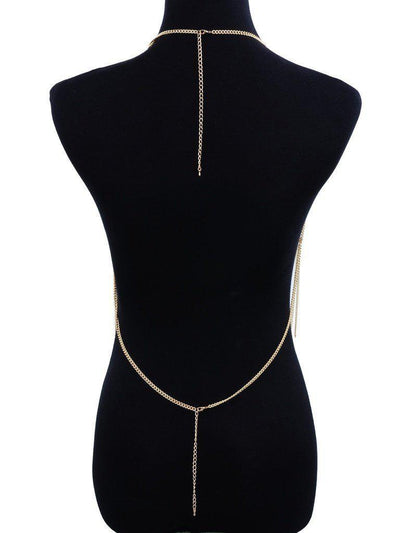 Chain Tassel Bralet Body Harness-jewelry-Des Mess