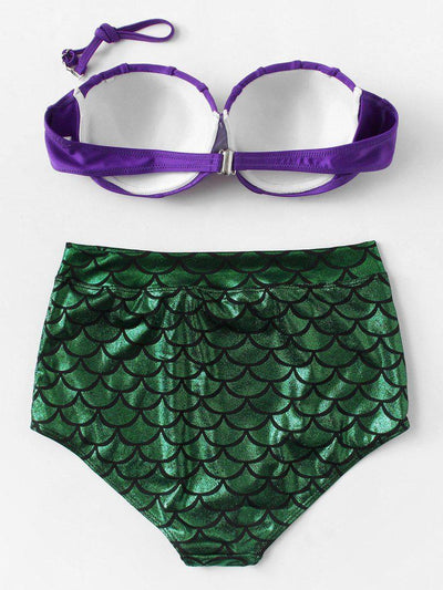 Scale Pattern Bikini Set-swimwear-Des Mess