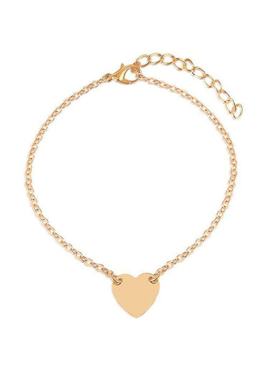 Heart Detail Chain Anklet-jewelry-Des Mess