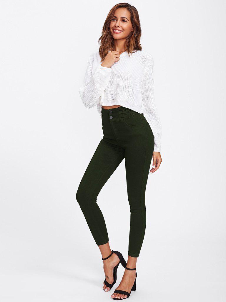 Skinny Ankle Pants-bottom-Des Mess