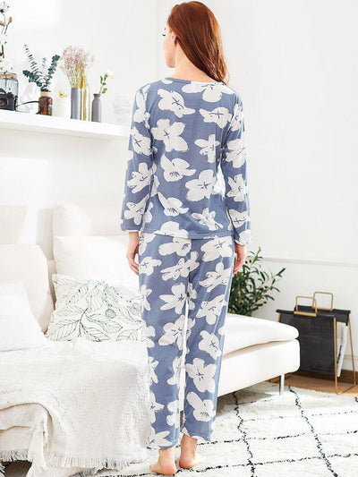 Florals Tee & Pants Pj Set-loungewear-Des Mess