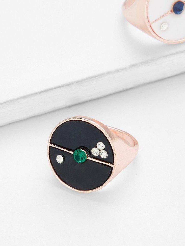 Round Design Ring Set 2pcs-jewelry-Des Mess