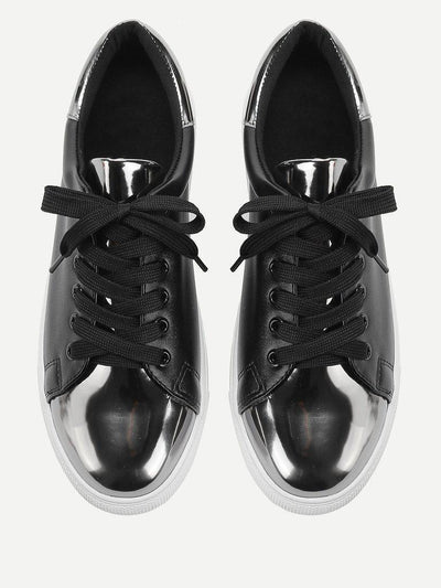 Two Tone Round Toe Sneakers-shoes-Des Mess
