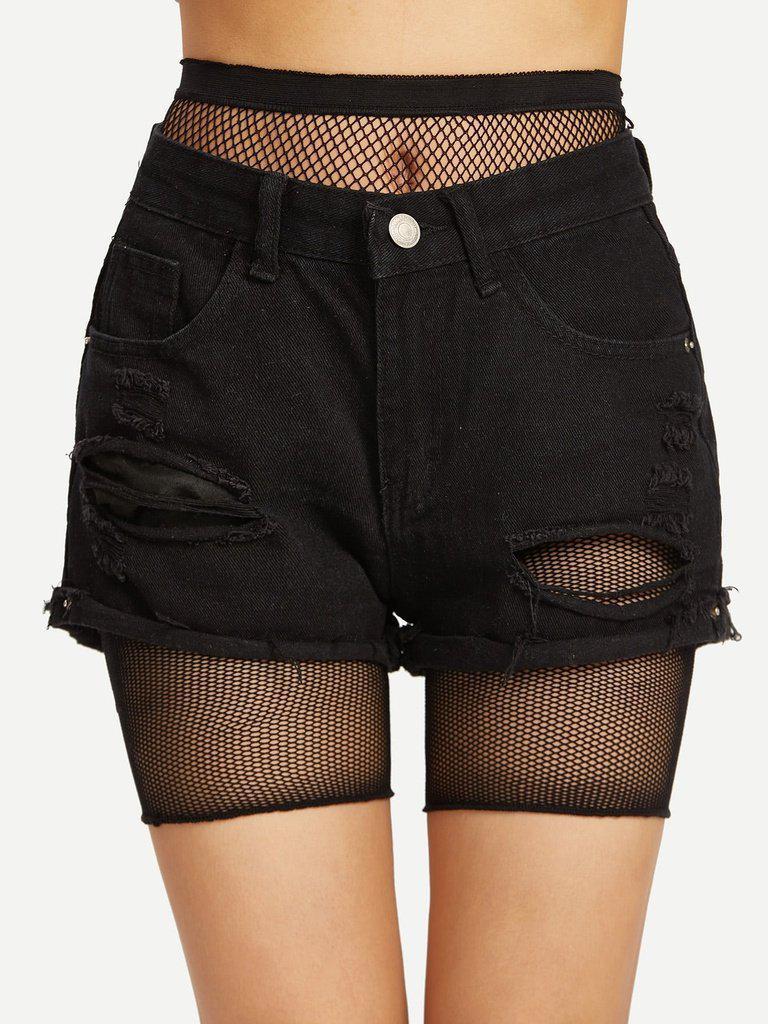 Fishnet Legging Shorts-accessories-Des Mess