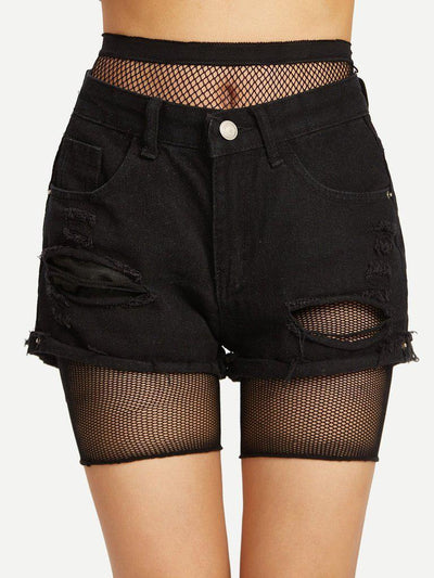 Fishnet Legging Shorts-accessories-Des Mess