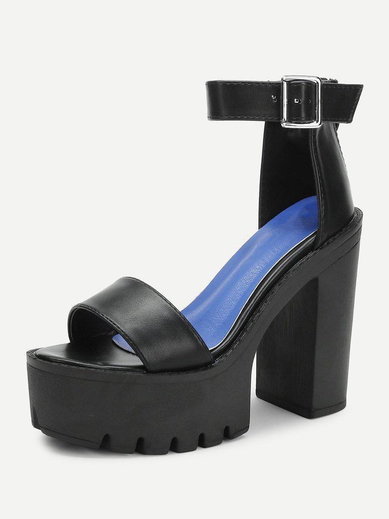 Peep Toe Ankle Strap Platform Heels-shoes-Des Mess