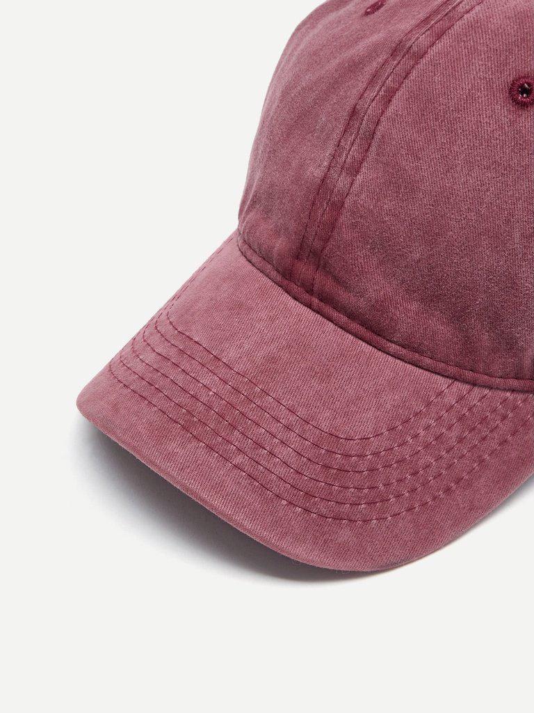Embroidered Hole Detail Baseball Cap-accessories-Des Mess