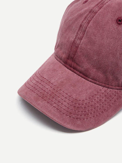 Embroidered Hole Detail Baseball Cap-accessories-Des Mess