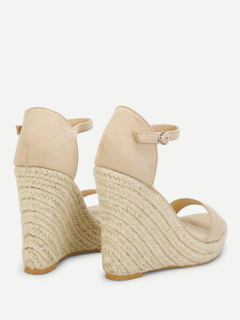 Two Part Espadrille Wedge Sandals-shoes-Des Mess