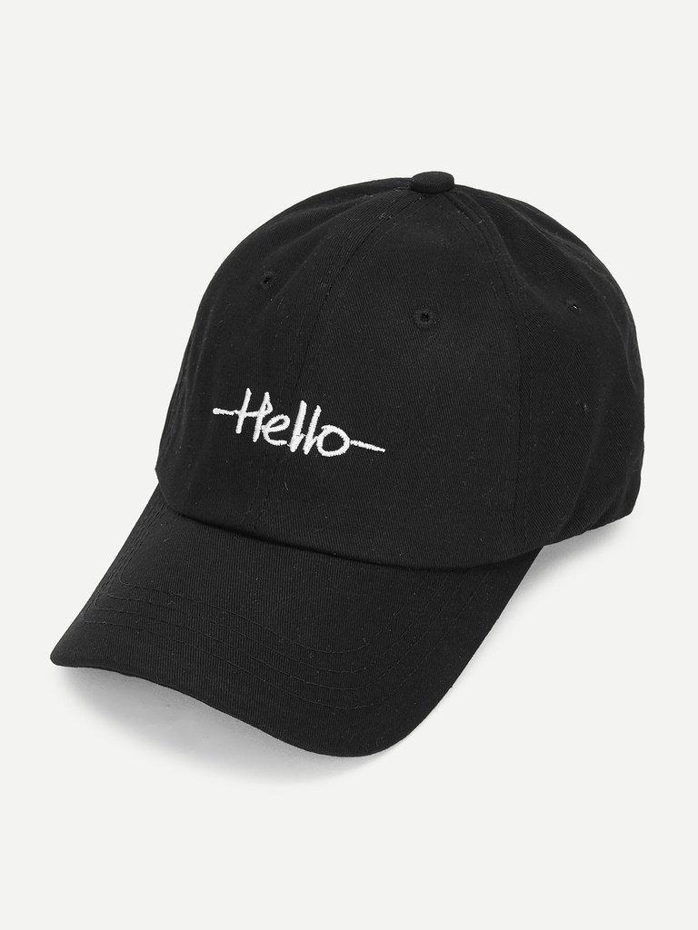 Embroidered Letter Baseball Cap--Des Mess
