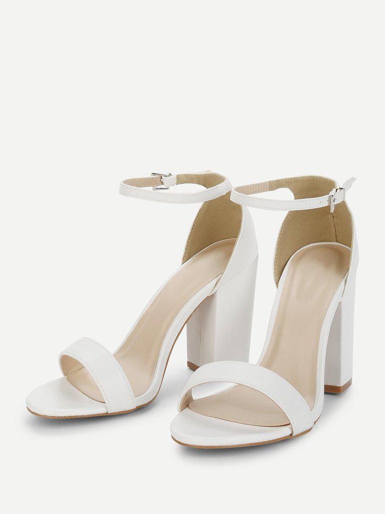 Two Part Ankle Strap Chunky Heels-shoes-Des Mess