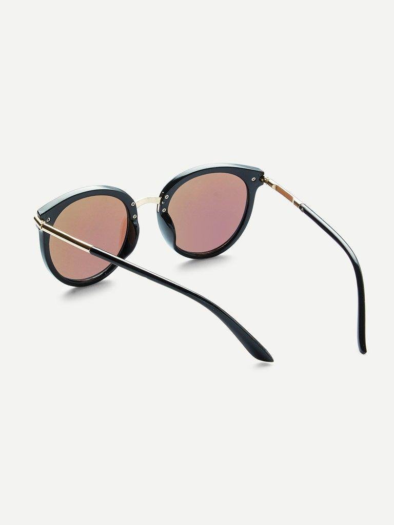 Two Tone Frame Flat Lens Sunglasses-accessories-Des Mess