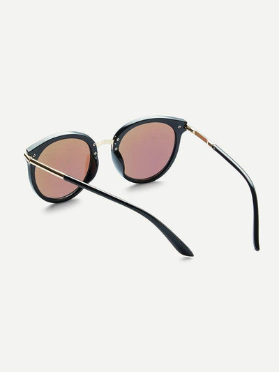 Two Tone Frame Flat Lens Sunglasses-accessories-Des Mess